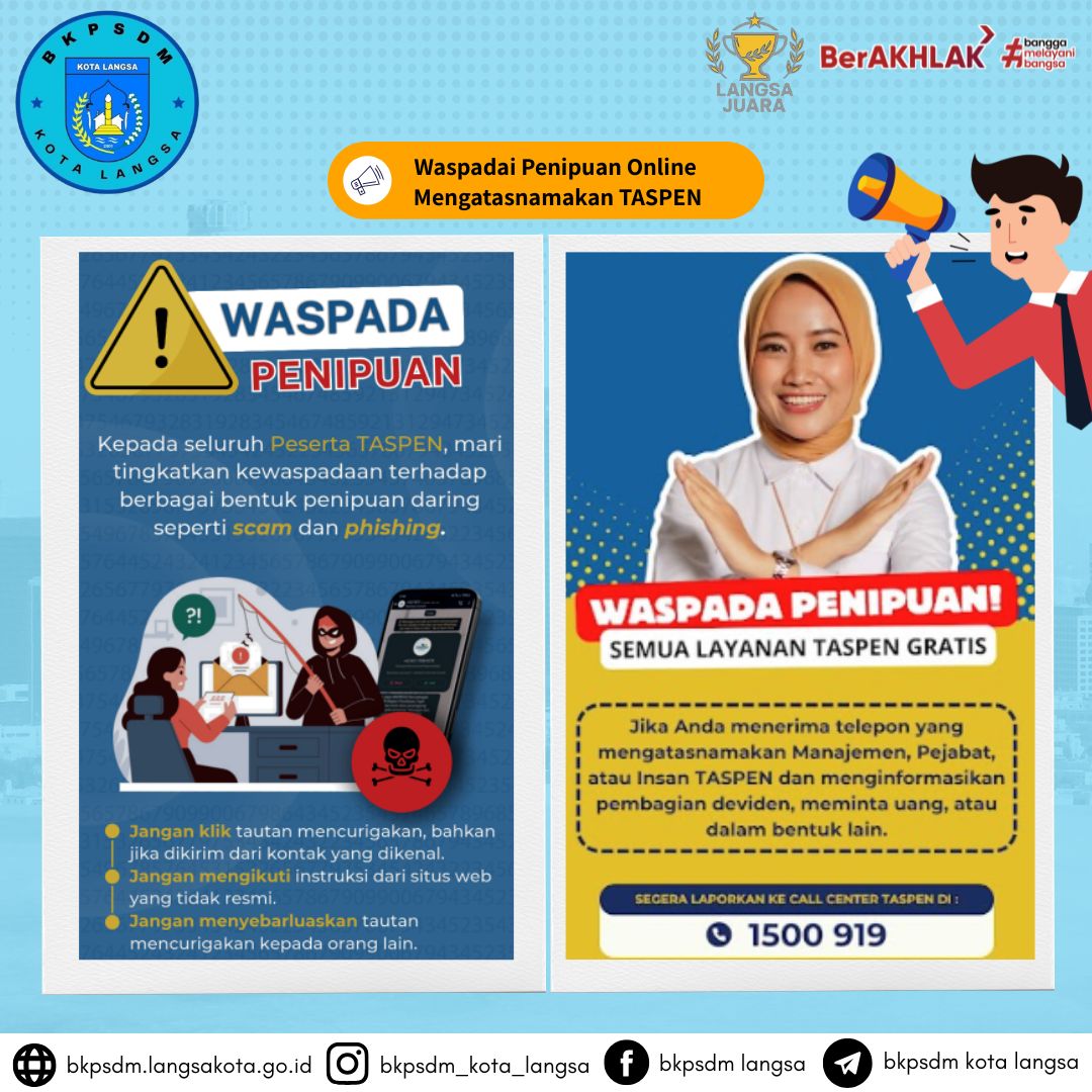 WASPADA PENIPUAN ONLINE MENGATASNAMAKAN TASPEN