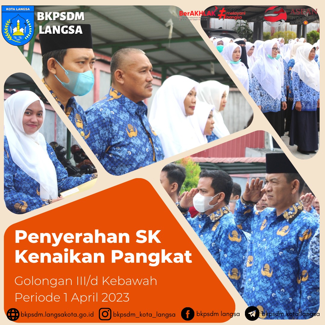 PENYERAHAN SK KENAIKAN PANGKAT GOLONGAN III/d KEBAWAH TMT 1 APRIL 2023